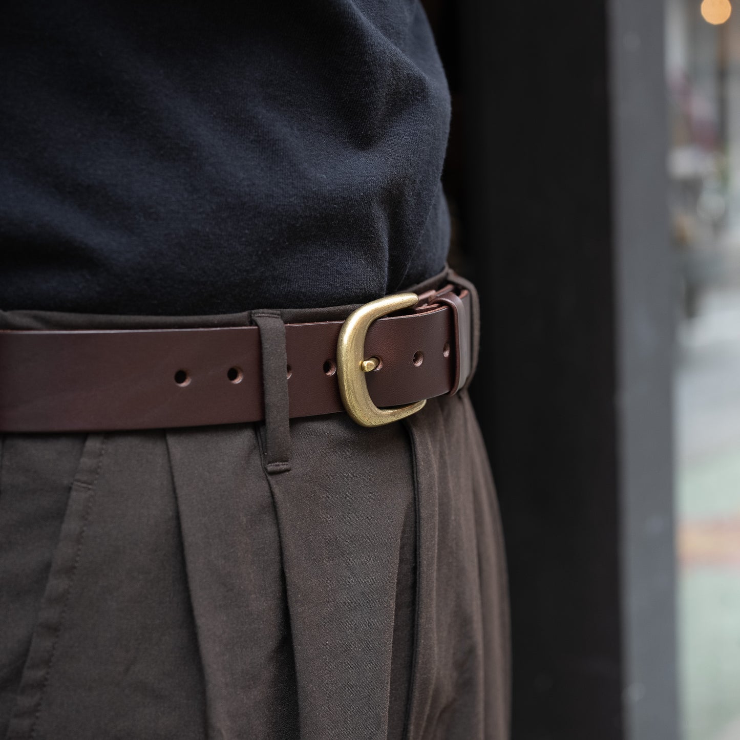 Leather belt 35mm width