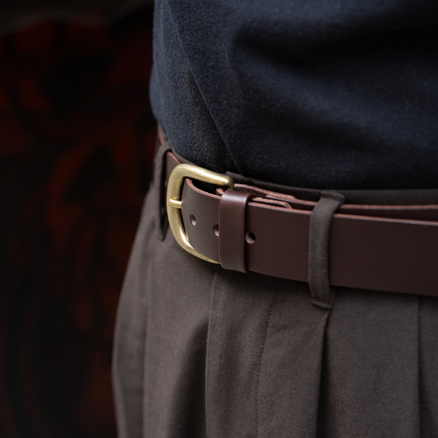 Leather belt 35mm width