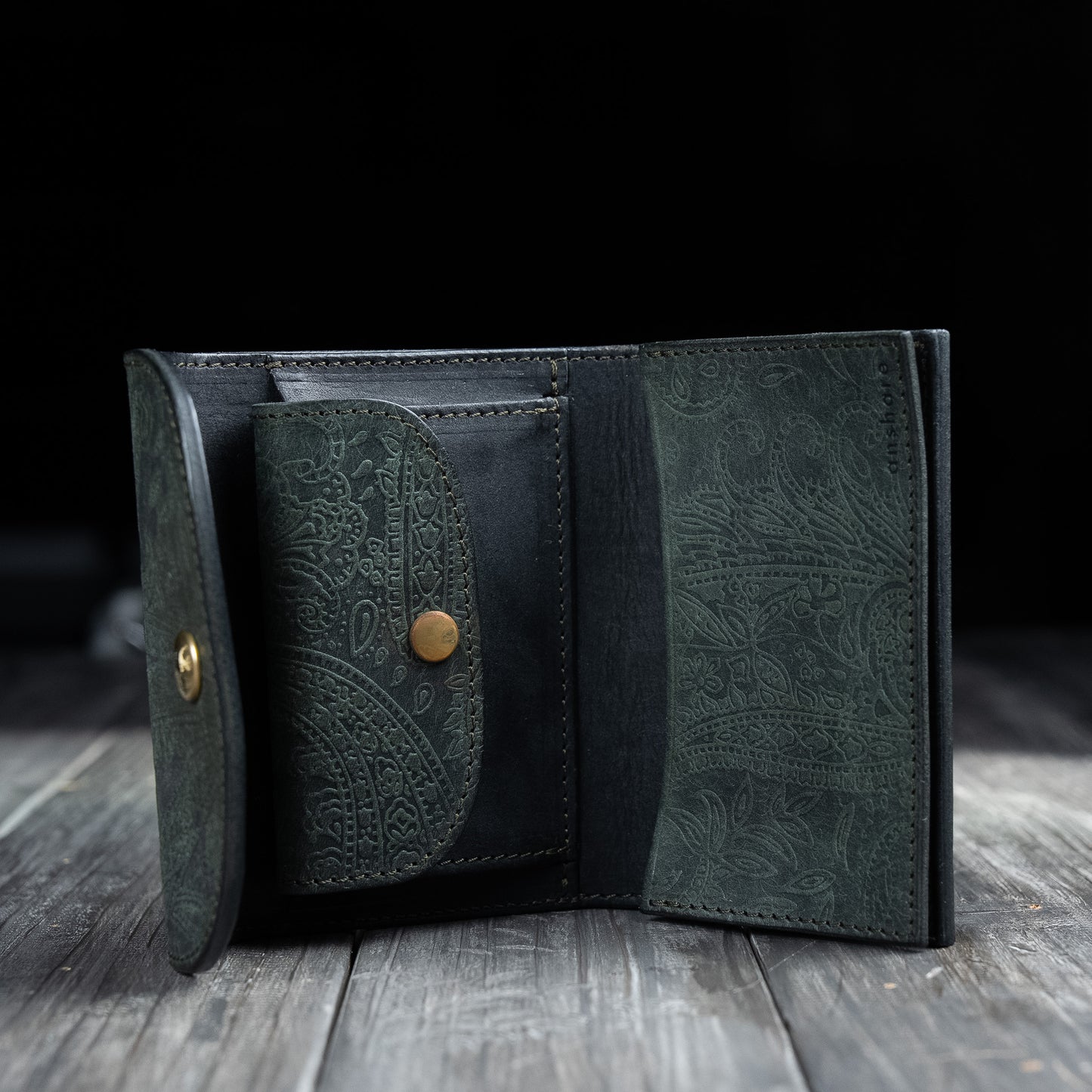 Dreifach gefaltetes Portemonnaie: 【Paisley】