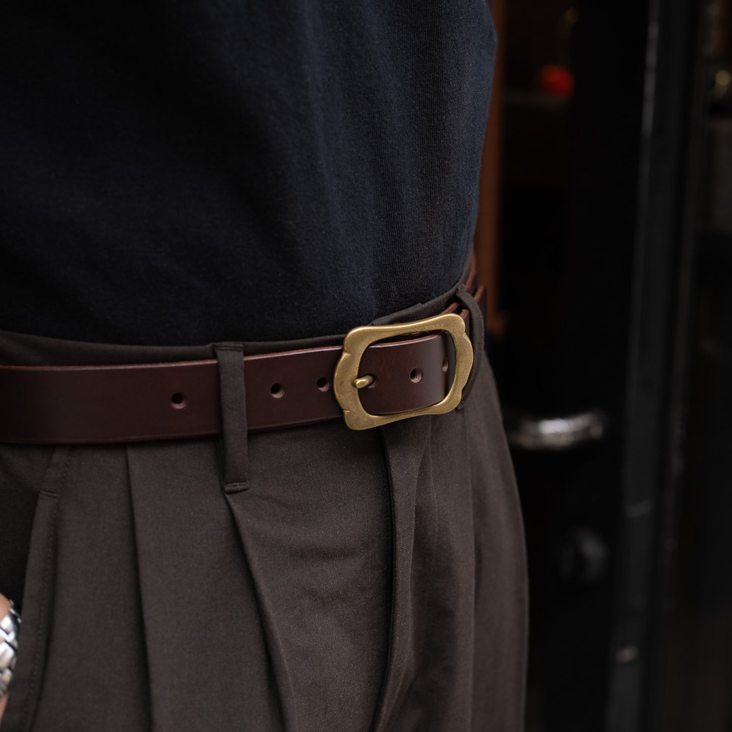 Leather belt 30mm width