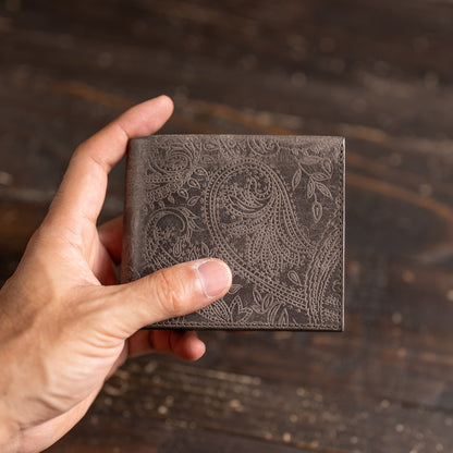 Half Wallet B (Button): [Paisley]