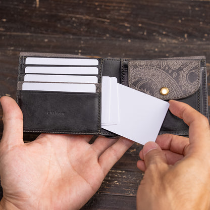 Half Wallet B (Button): [Paisley]