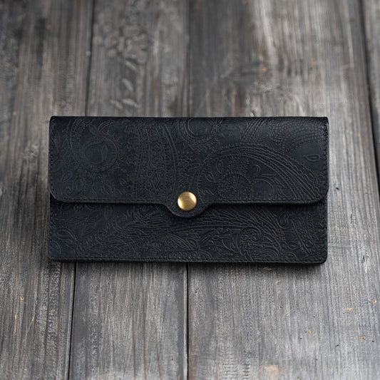 Portafoglio lungo a soffietto: 【Paisley】